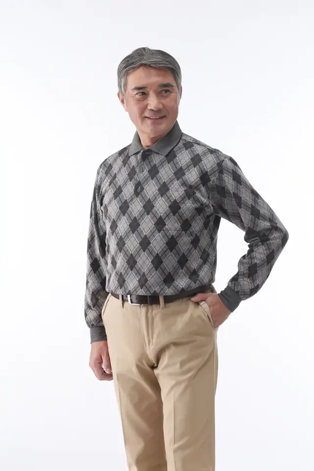 アーガイル柄ポロ