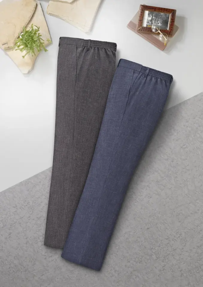 紳士デニム調ストレッチパンツ