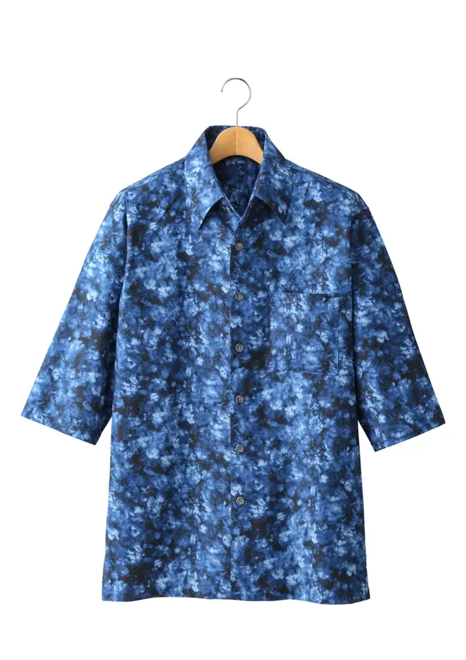 ぼかし柄シャツ