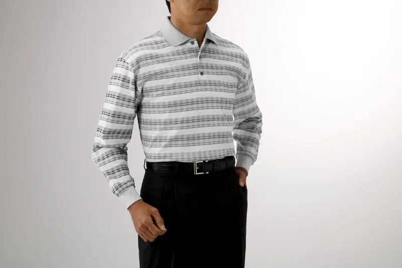 紳士ジャカードポロ 長袖