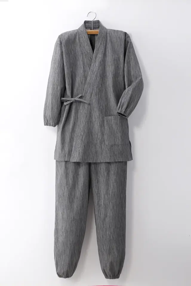 高島ちぢみ 作務衣