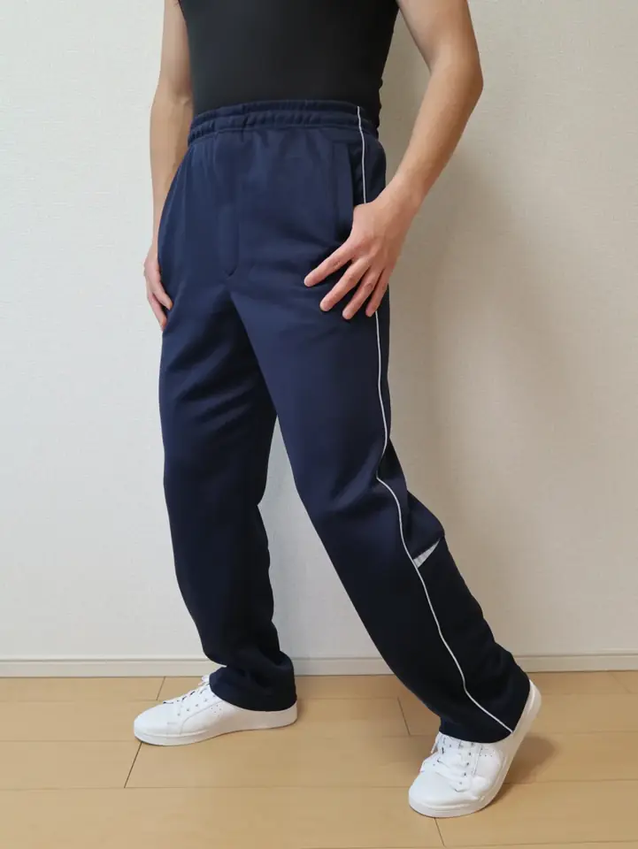 反射板付きストレートパンツ