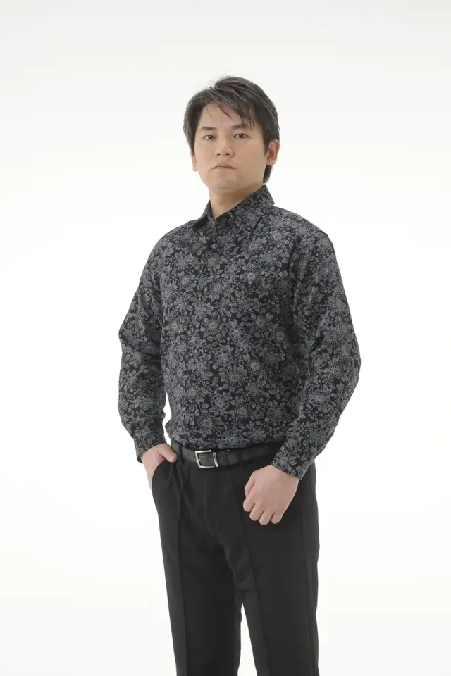 吉祥文様長袖シャツ